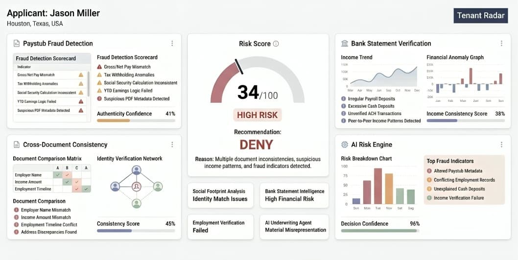Example Tenant Radar screening report output